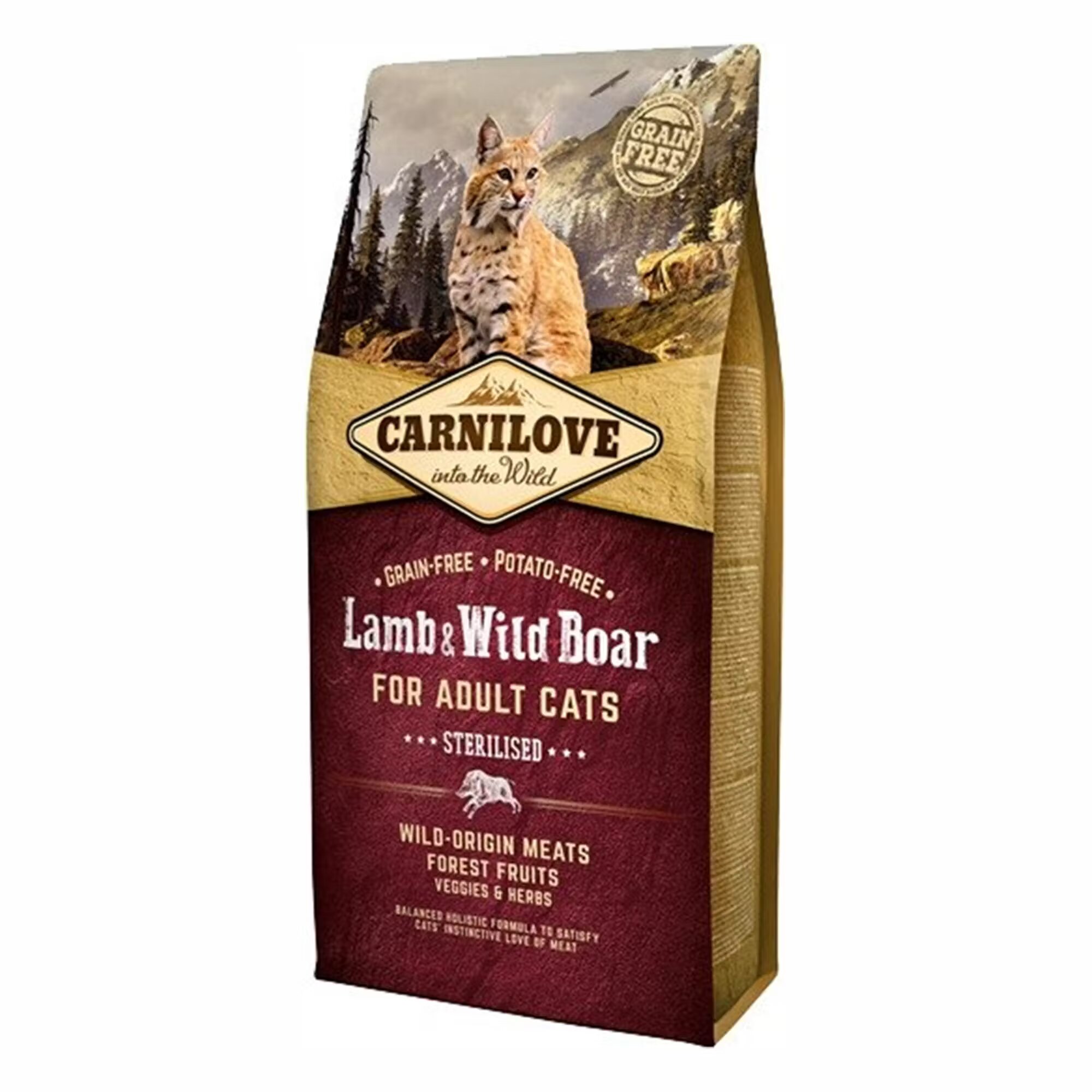 Carnilove Lamb & Wild Boar Cats Sterilised 6 kg