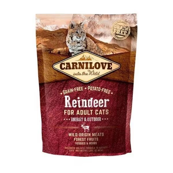 Carnilove Reindeer for Adult Cats Energy and Outdoor 400 g