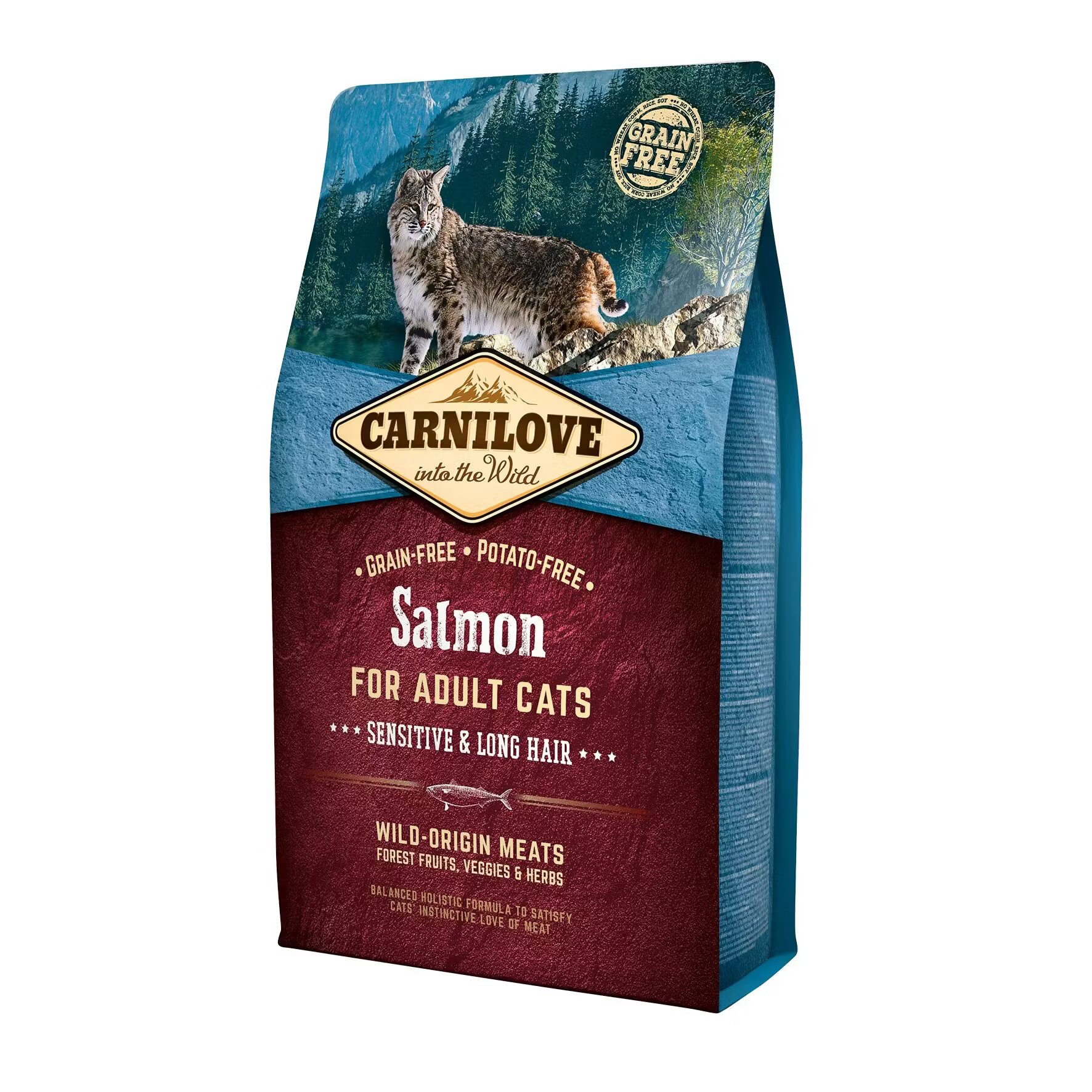 Carnilove Salmon Cats Sensitive & Long Hair 2 kg