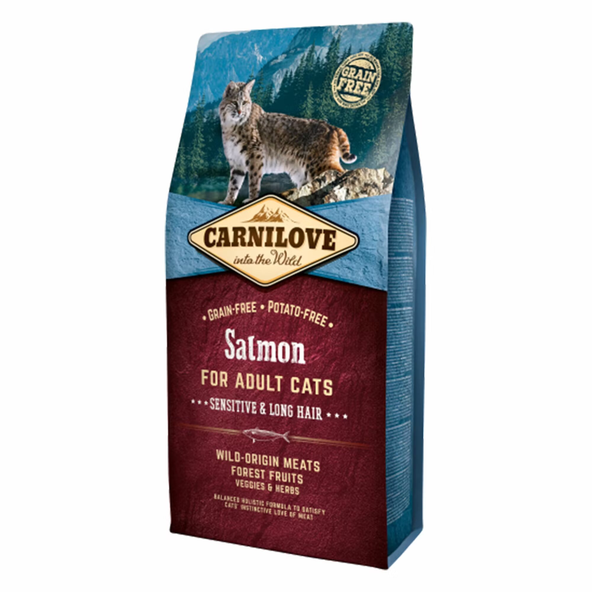 Carnilove Salmon Cats Sensitive & Long Hair 6 kg