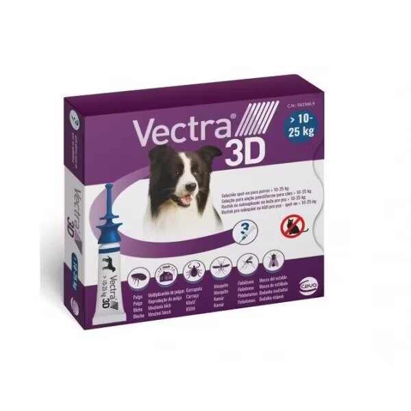 Ceva Sante VECTRA 3D 10-25 kg/ 3 pipete