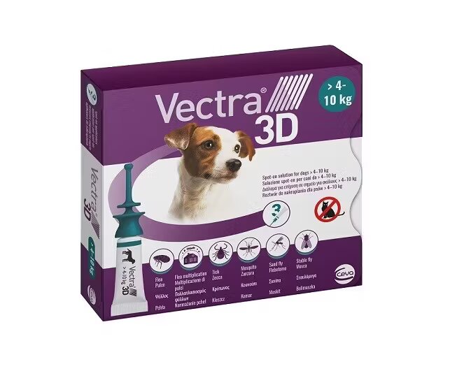 Ceva Sante VECTRA 3D 4-10 kg/ 3 pipete