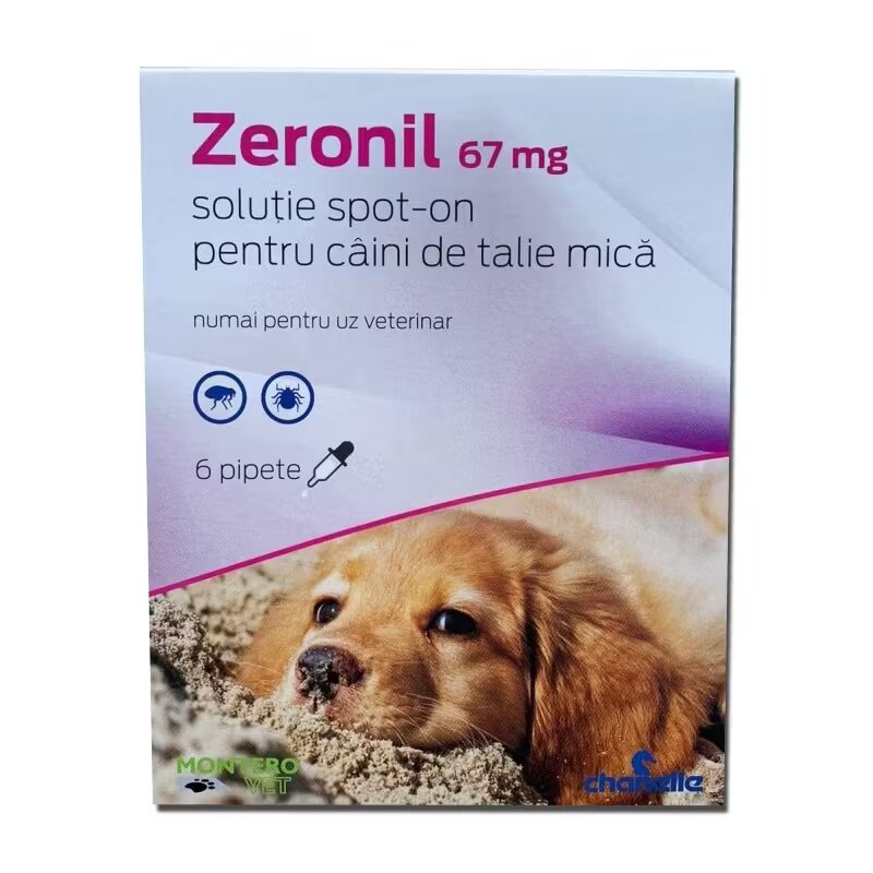Chanelle Pipete antiparazitare caini Zeronil 67 mg 2 - 10 kg 6 pipete