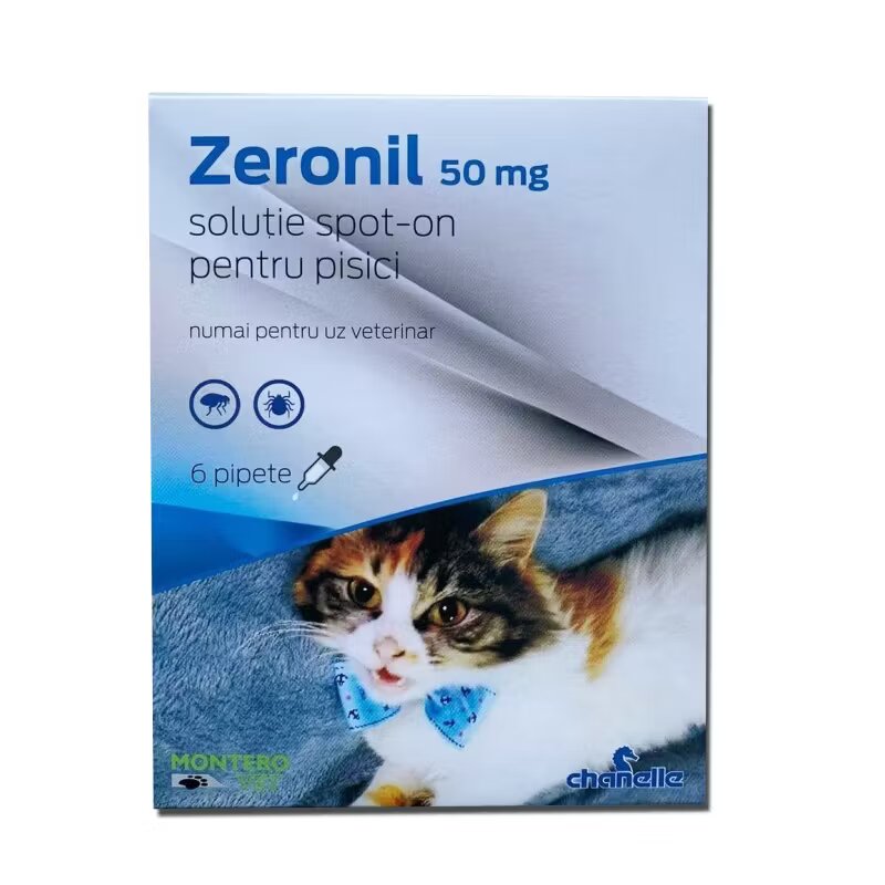 Chanelle Pipete antiparazitare pisici Zeronil 50 mg 6 pipete