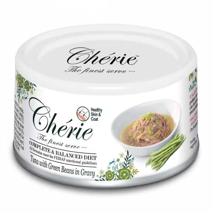 Cherie Adult Skin and Coat Cat Ton cu Fasole Verde 80 g