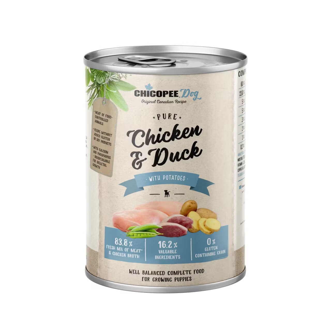 Chicopee Hrana umeda caini Pure Chicken & Duck Puppies 400 g