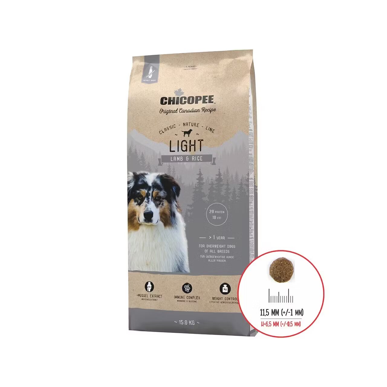 Chicopee Hrana Uscata Caini Classic Nature Line Light Lamb & Rice 15 kg