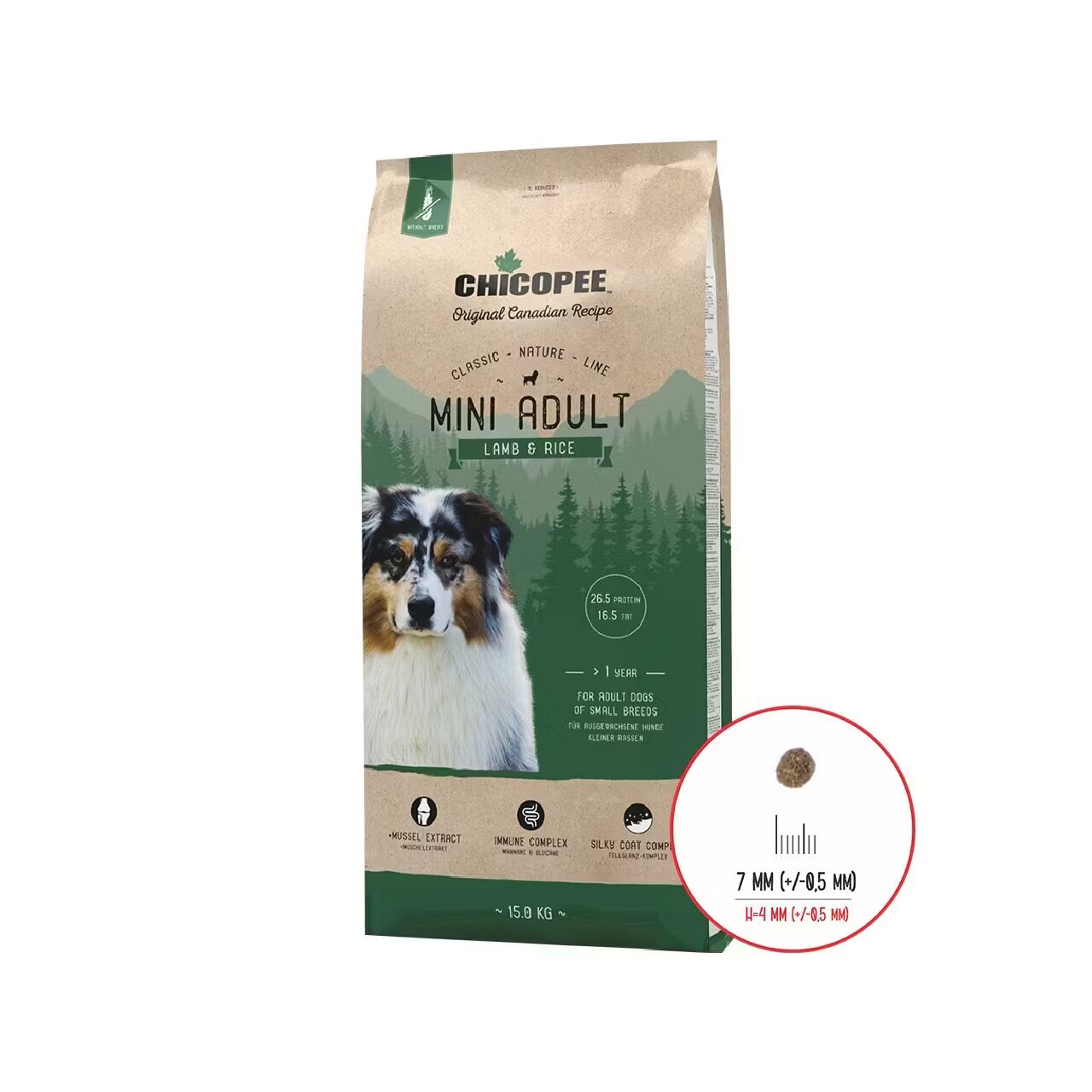 Chicopee Hrana Uscata Caini Classic Nature Line Mini Adult Lamb & Rice 15 kg