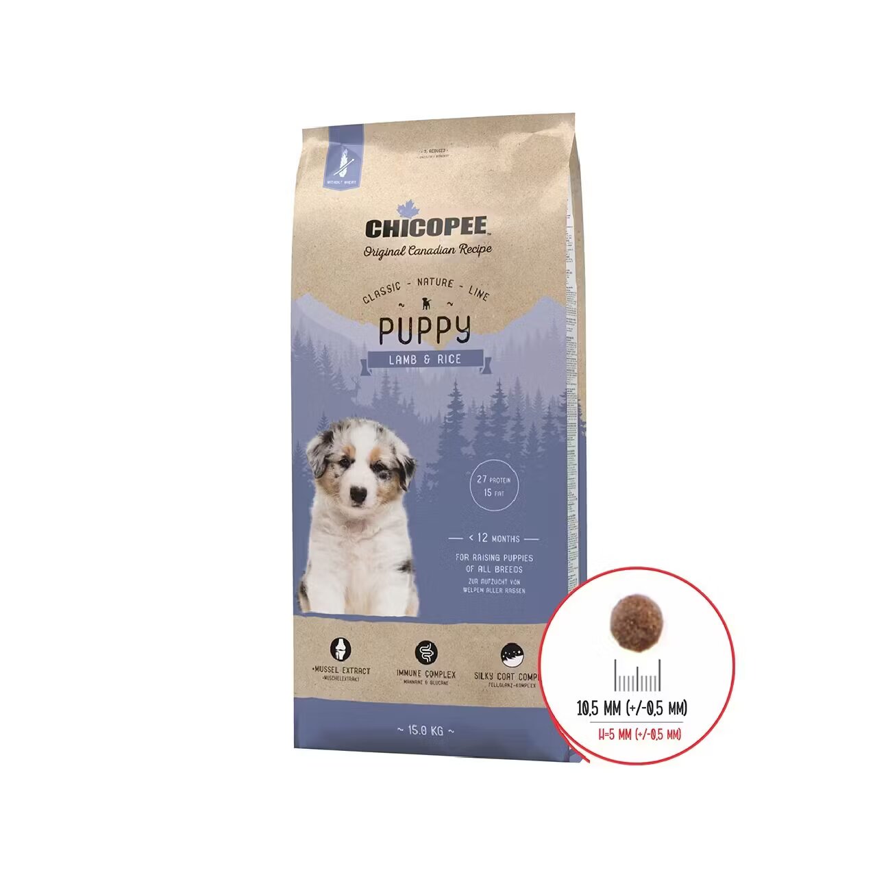 Chicopee Hrana Uscata Caini Classic Nature Line Puppy Lamb & Rice 15 kg