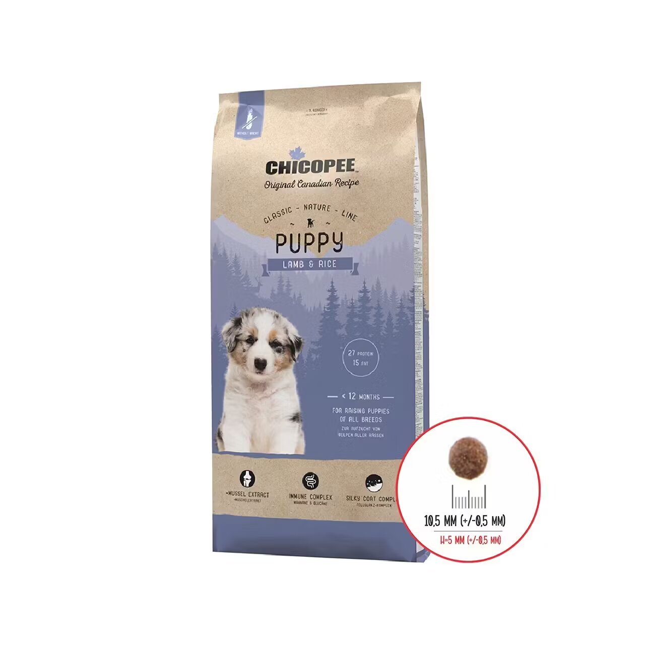 Chicopee Hrana Uscata Caini Classic Nature Line Puppy Lamb & Rice 2 kg