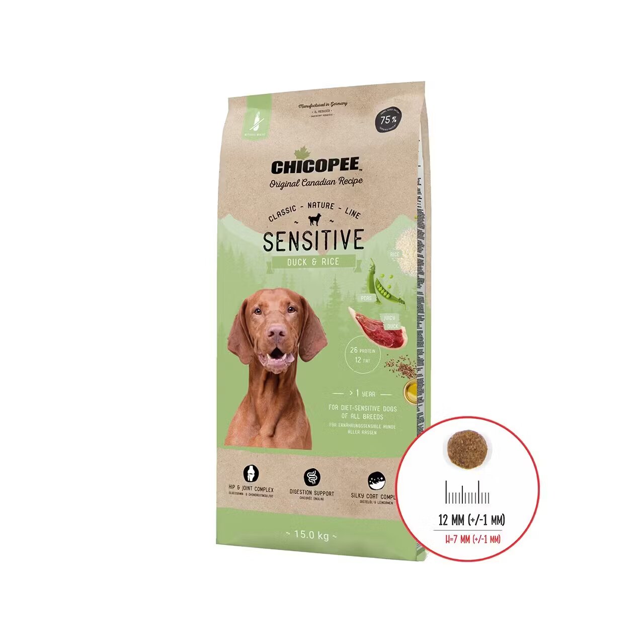 Chicopee Hrana Uscata Caini Classic Nature Line Sensitive Duck & Rice 15 kg