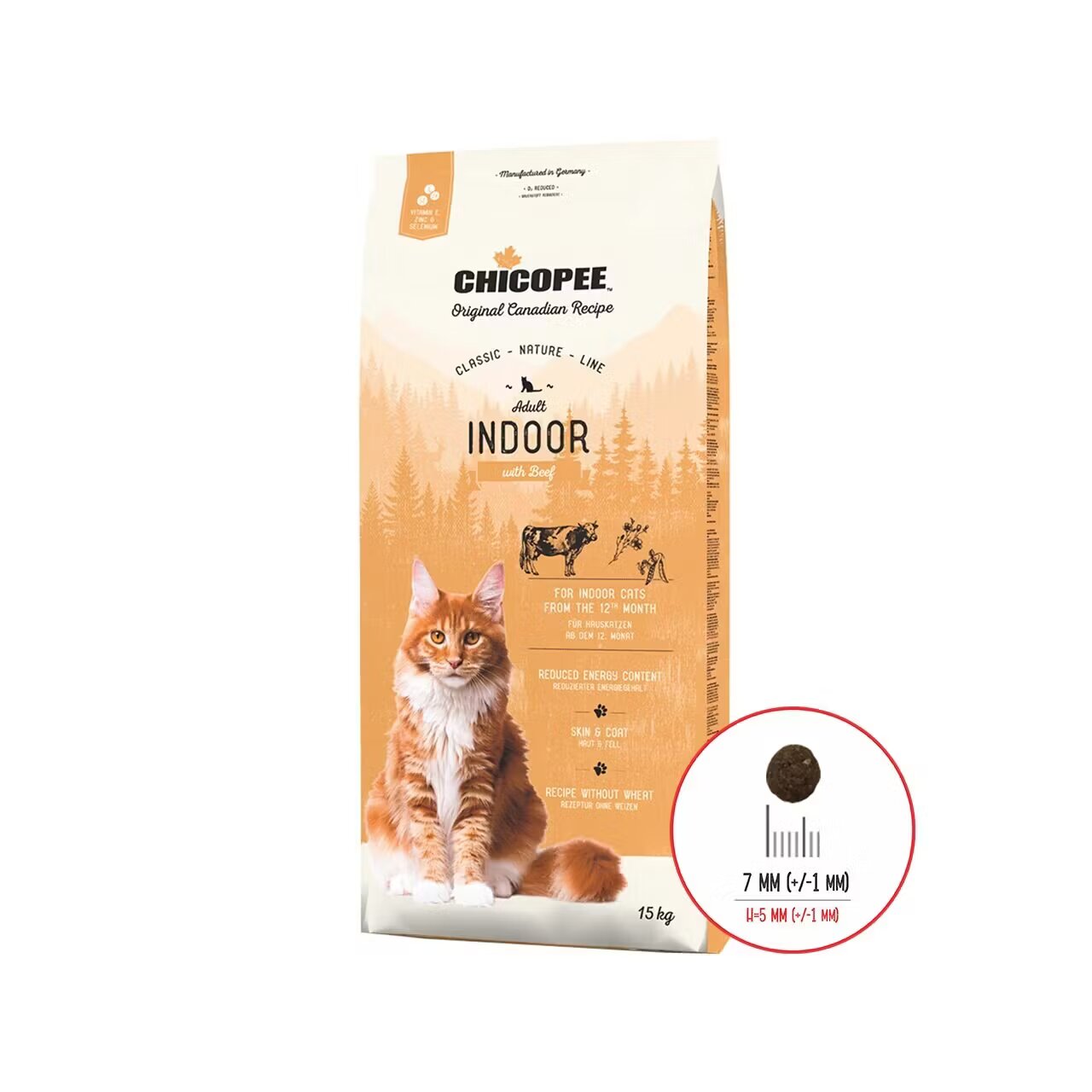Chicopee Hrana Uscata Pisici Classic Nature Line Adult Indoor Beef 15 kg