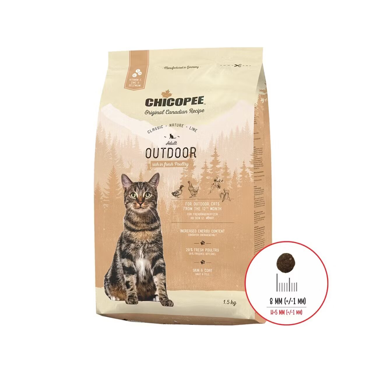 Chicopee Hrana Uscata Pisici Classic Nature Line Adult Outdoor Poultry 1.5 kg