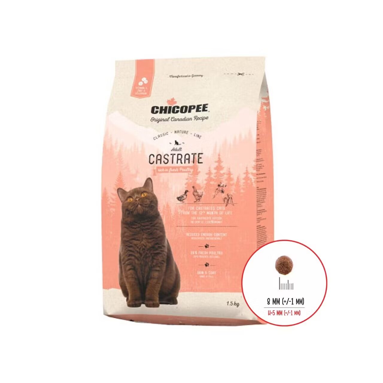 Chicopee Hrana Uscata Pisici Classic Nature Line Castrate Poultry 1.5 kg