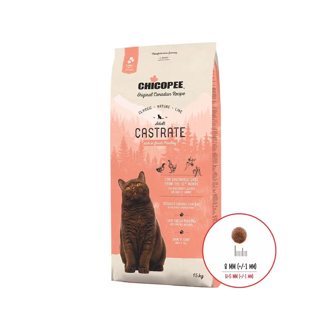 Chicopee Hrana Uscata Pisici Classic Nature Line Castrate Poultry 15 kg