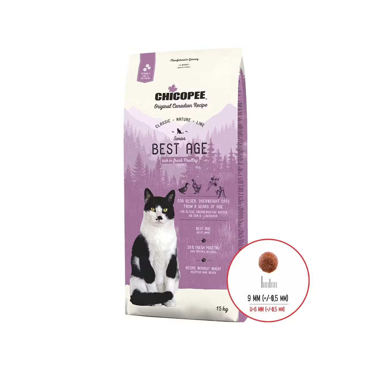 Chicopee Hrana Uscata Pisici Classic Nature Line Senior Best Age Poultry 15 kg