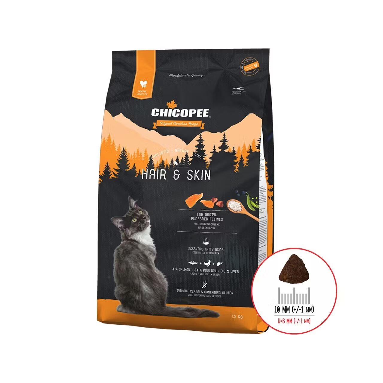 Chicopee Hrana Uscata Pisici Holistic Nature Line Hair & Skin 1.5 kg