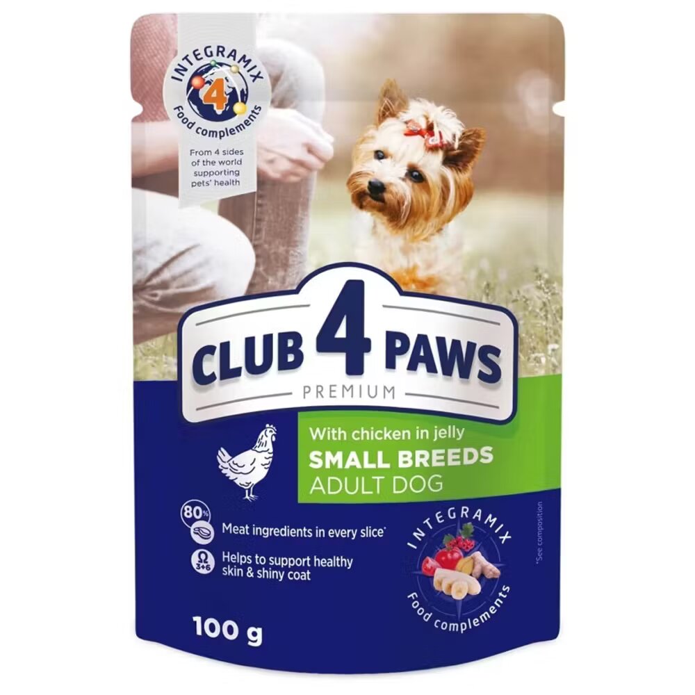 Club 4 Paws Hrana umeda premium caini Adult Mini Pui 100 g