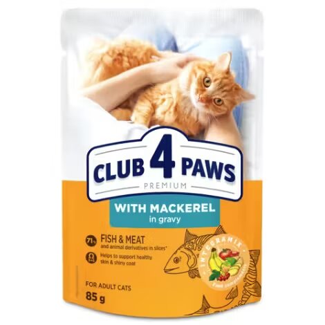 Club 4 Paws Hrana umeda premium pisici adulte Macrou 85 g