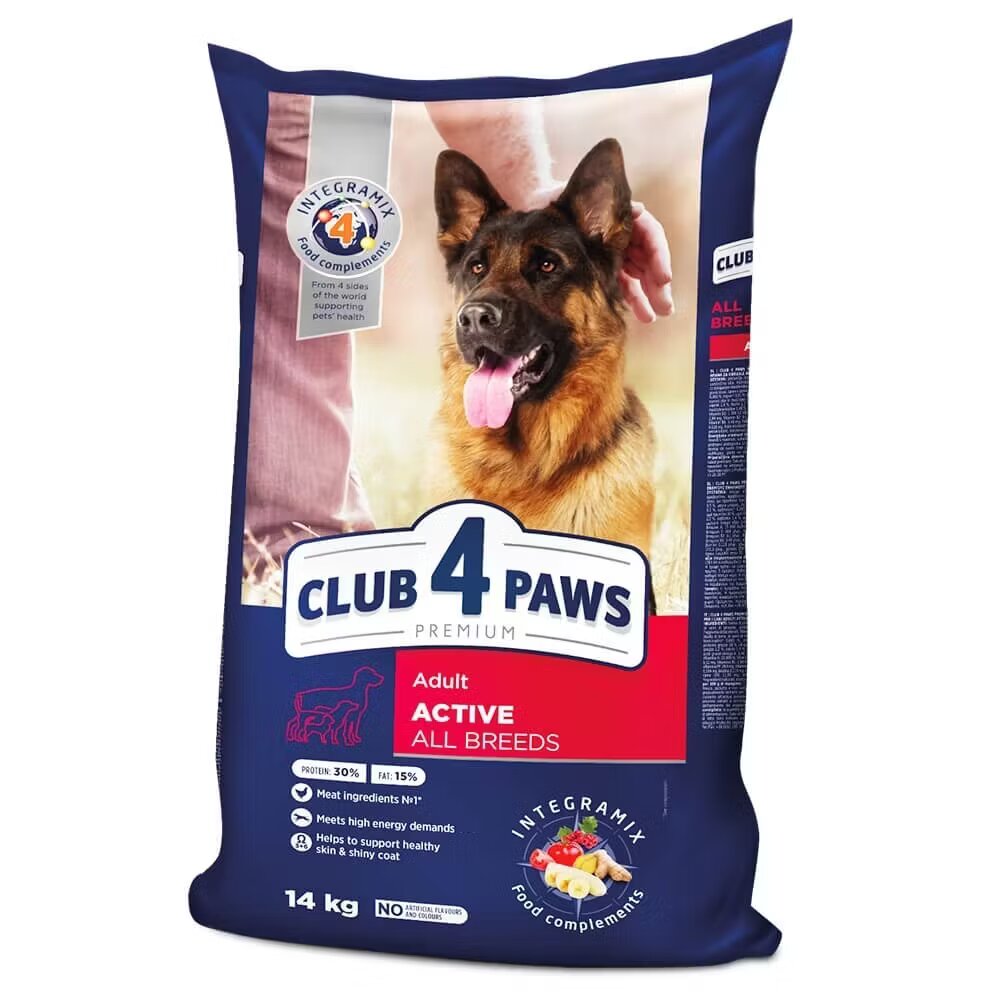 Club 4 Paws Hrana uscata premium caini Active Adult All Breeds Pui 14 kg