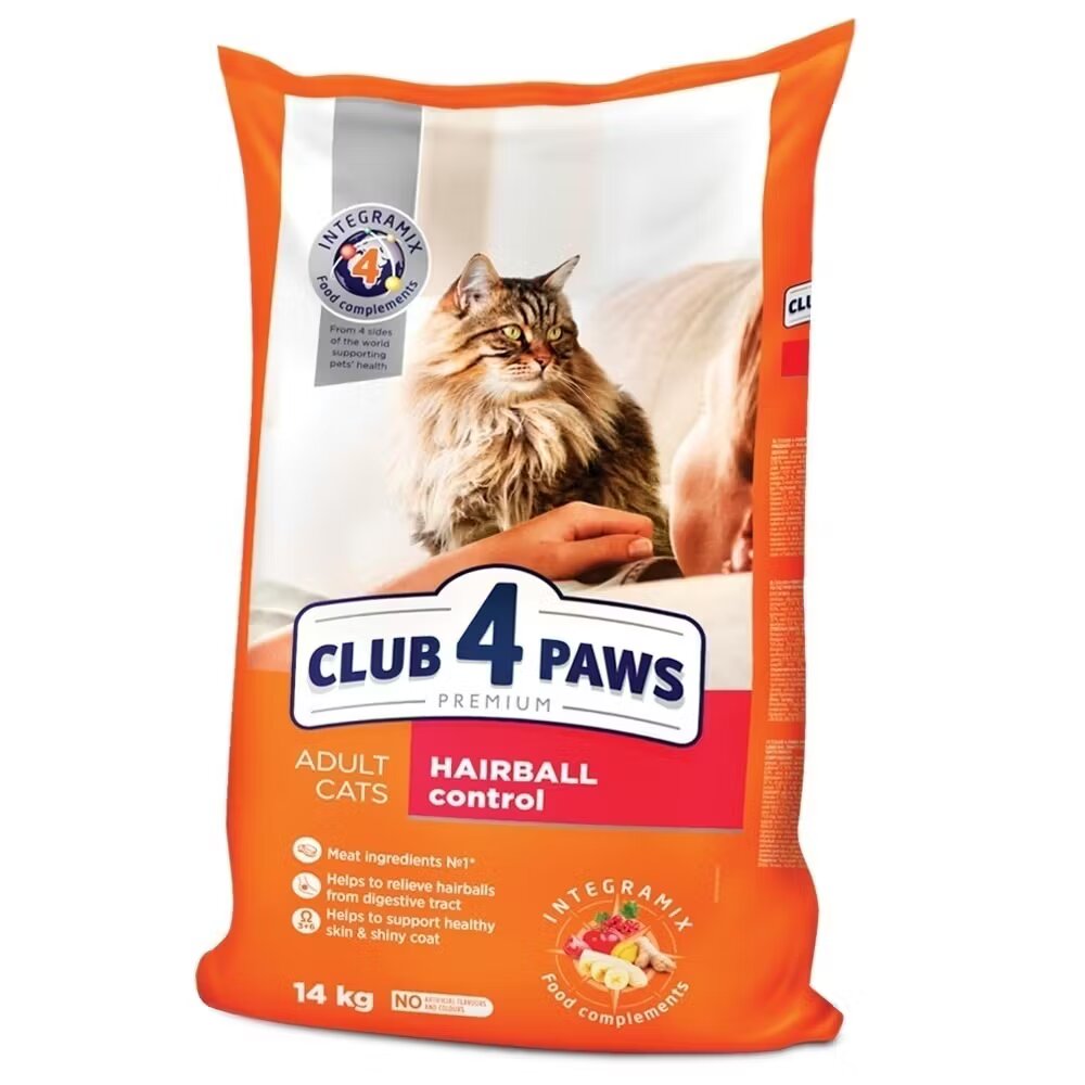 Club 4 Paws Hrana uscata premium pisici Cat Hairball Pui 14 kg