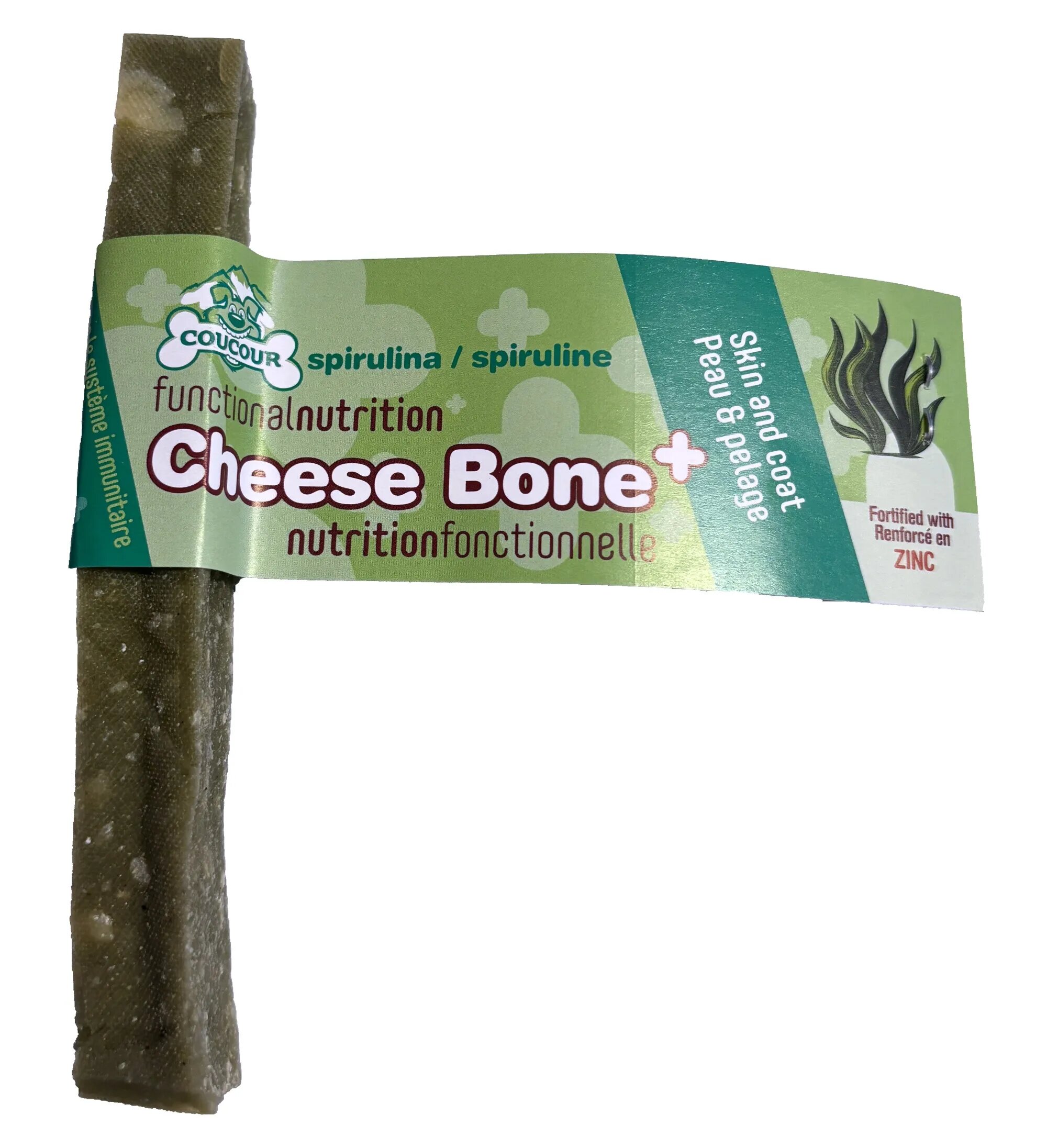 Coucour Recompensa Tare pentru Caini Branza de Himalaya Spirulina M 80 g