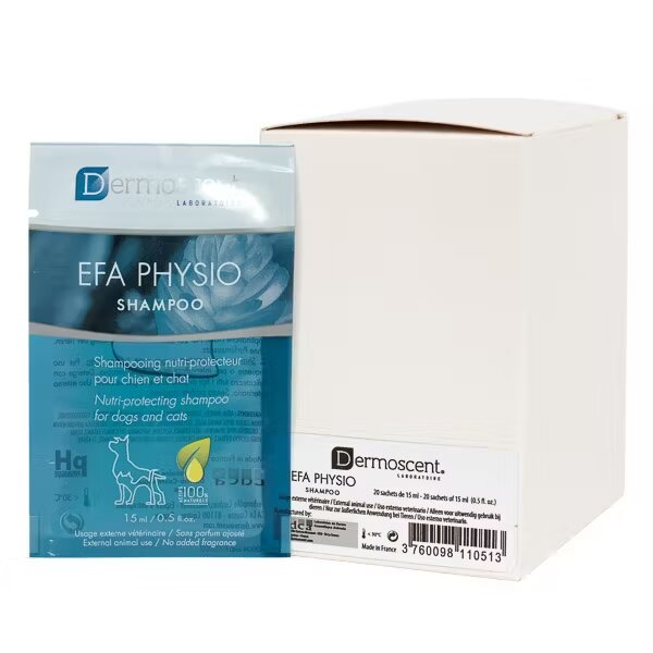 Dermoscent Refill EFA Physio Shampoo for Dogs and Cats 15 ml x 20