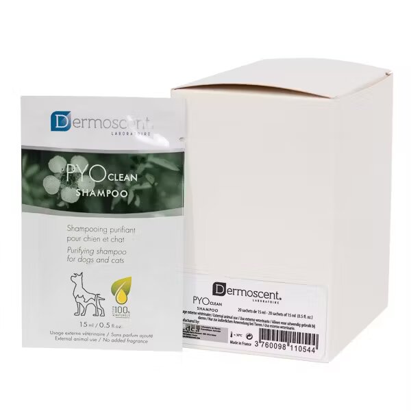 Dermoscent Refill Pyoclean Shampoo for Dogs and Cats 15 ml x 20
