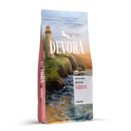 Devora Hrana uscata caini Dog Adult All Sizes Grain Free Monoprotein Somon 12 kg