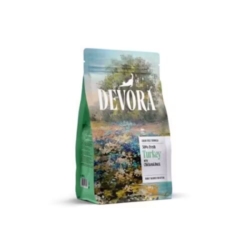 Devora Hrana uscata pisici Cat Kitten Grain Free Curcan Pui & Rata 400 g