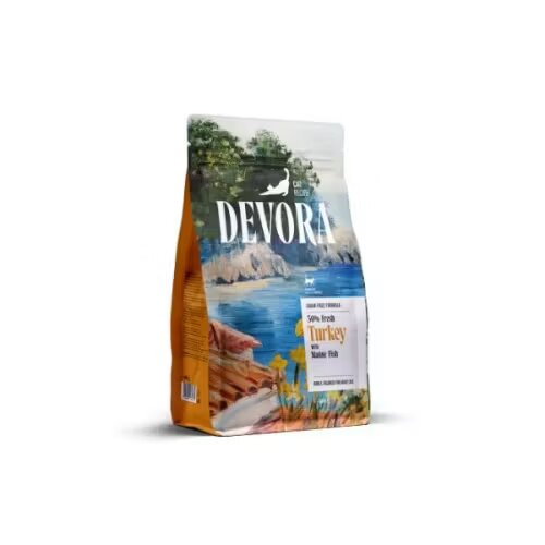Devora Hrana uscata pisici Cat Sterilized Grain Free Curcan & Peste Marin 400 g