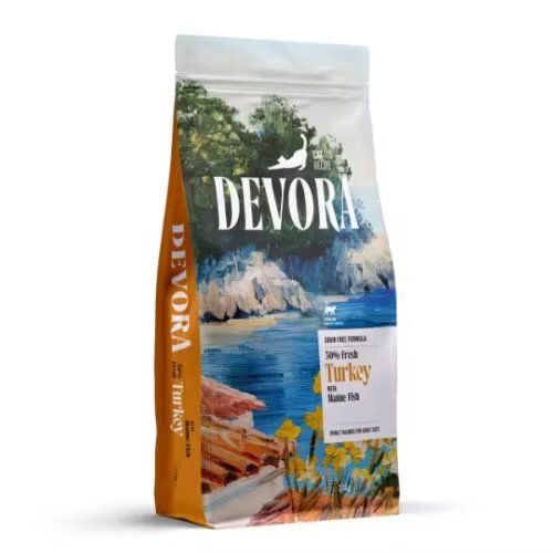 Devora Hrana uscata pisici Cat Sterilized Grain Free Curcan & Peste Marin 7.5 kg