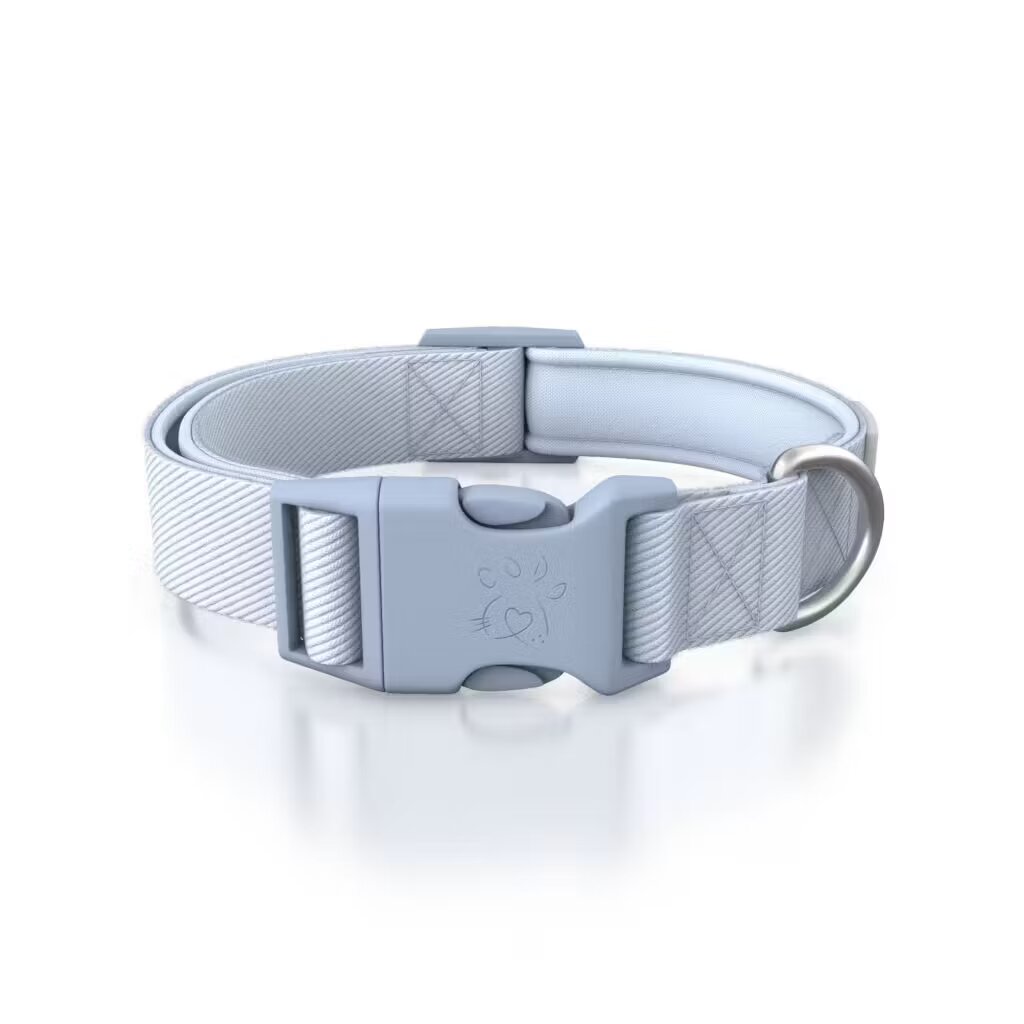 Doctor Totolici Zgarda Quick Release din policoton ultra-usoara culoare Baby Blue marimea XL