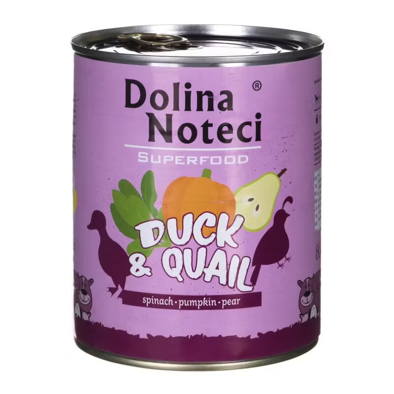 Dolina Hrana umeda caini Noteci Superfood Rata si Prepelita 800 g