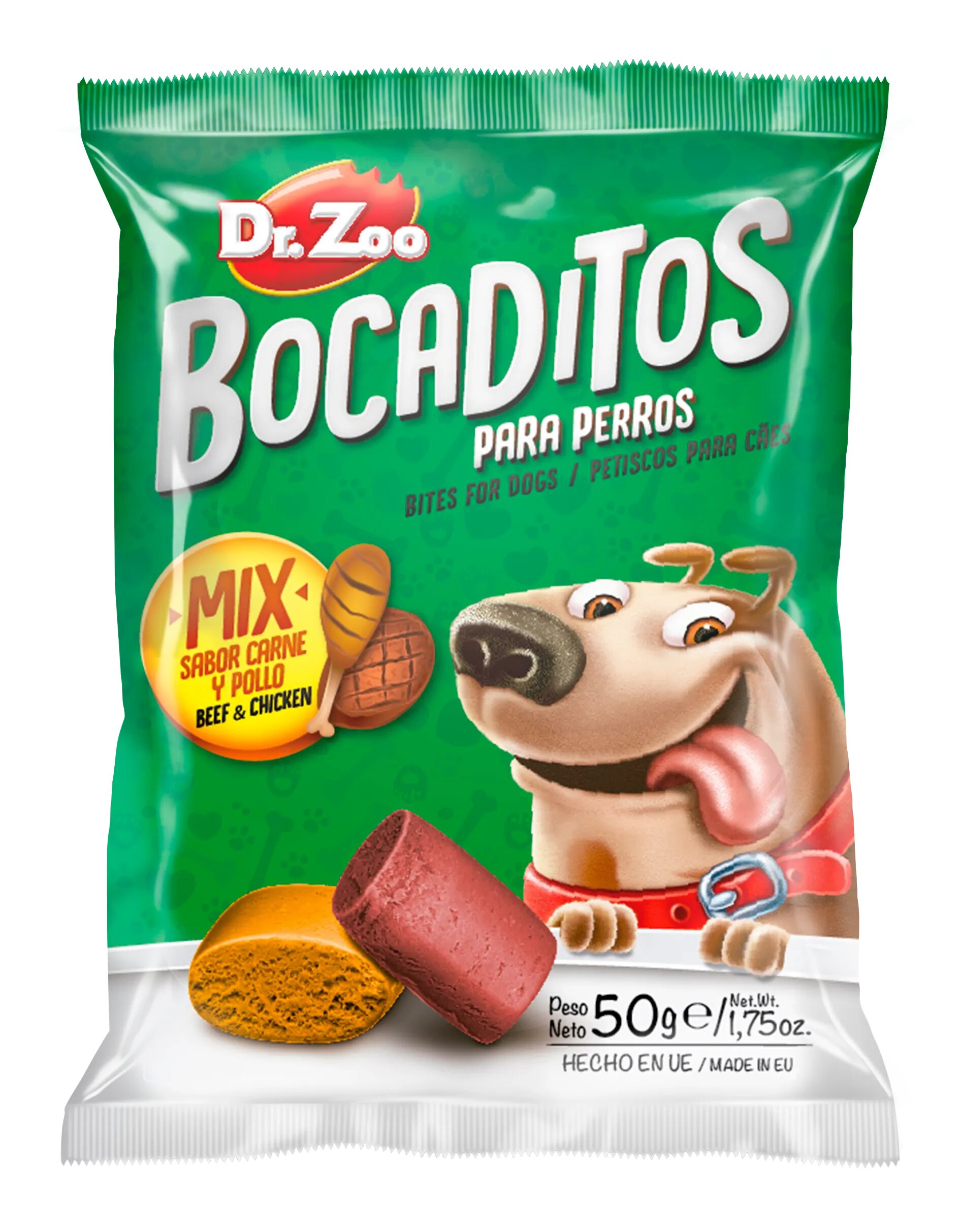 Dr Zoo Bocaditos recompense caini Mix Vita & Pui 50 g