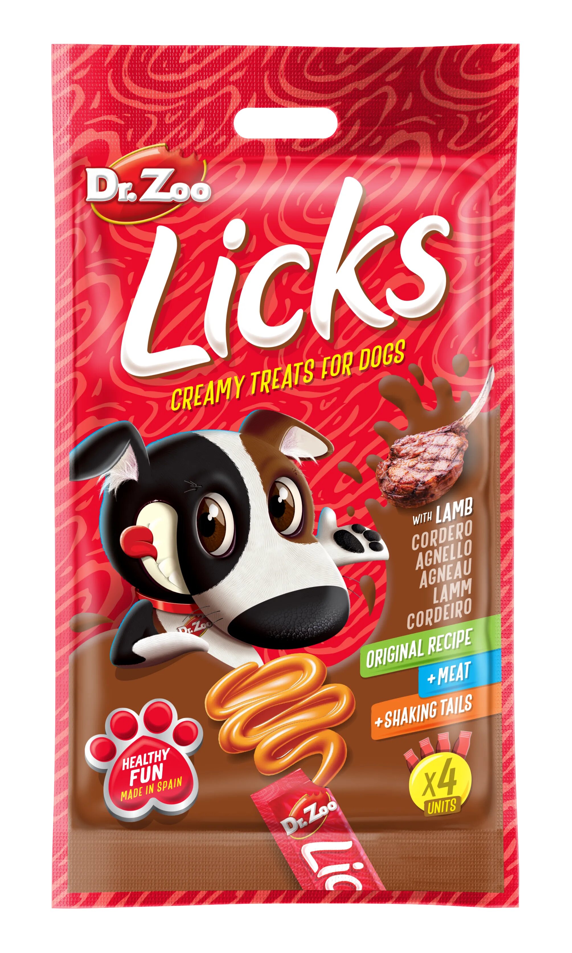 Dr Zoo Licks recompense caini Miel 4x15 g