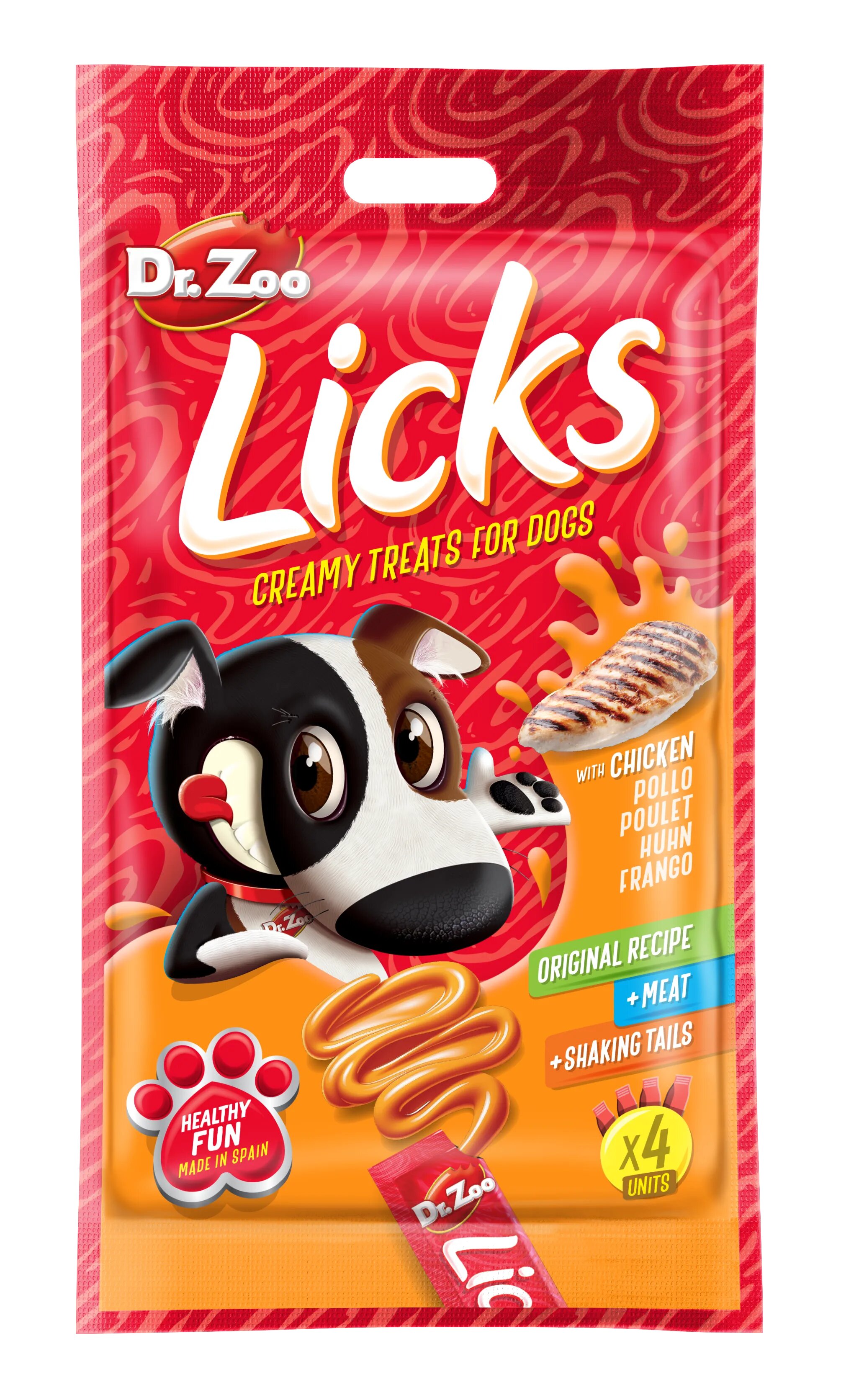 Dr Zoo Licks recompense caini Pui 4x15 g