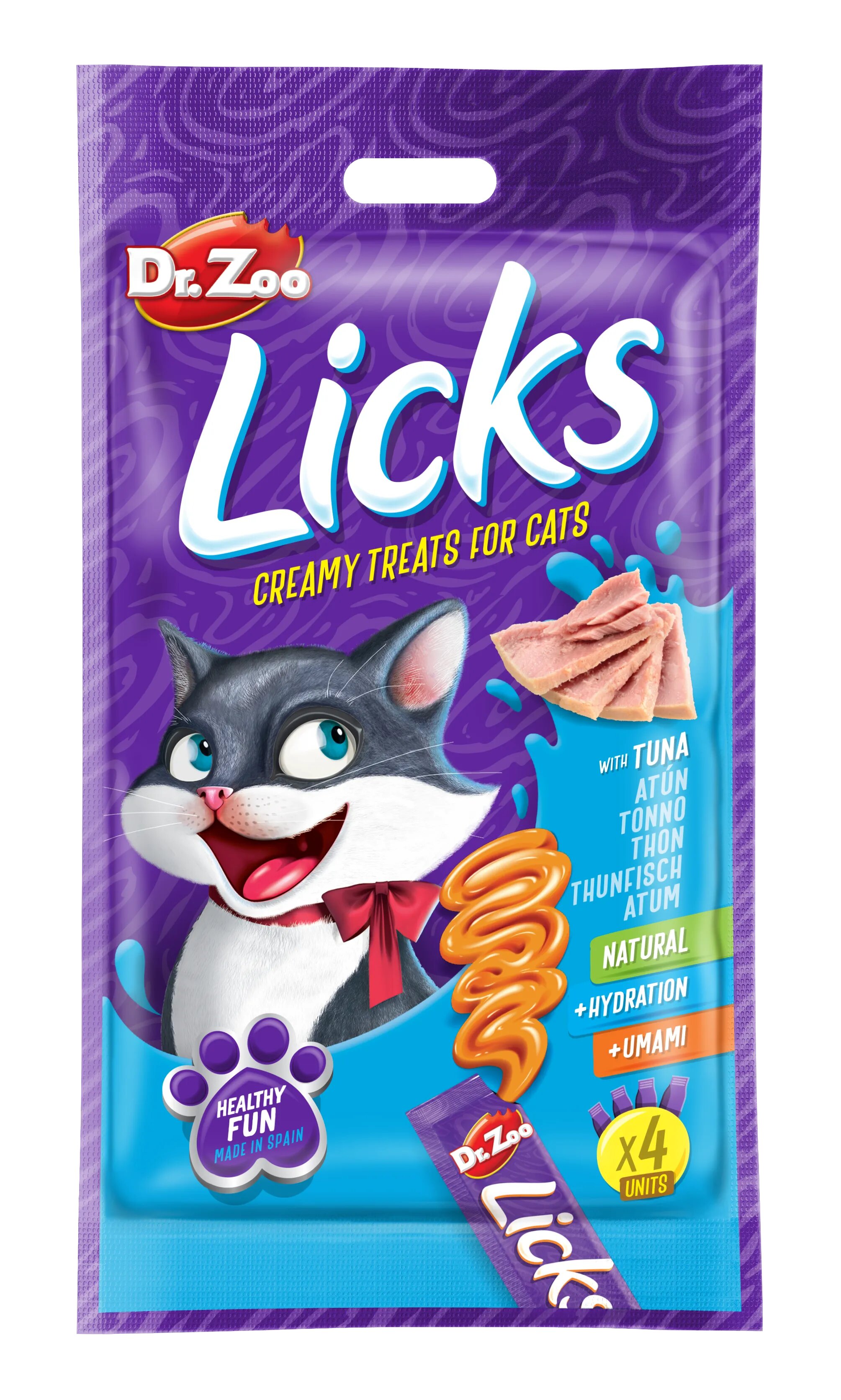 Dr Zoo Licks recompense pisici Ton 4x15 g