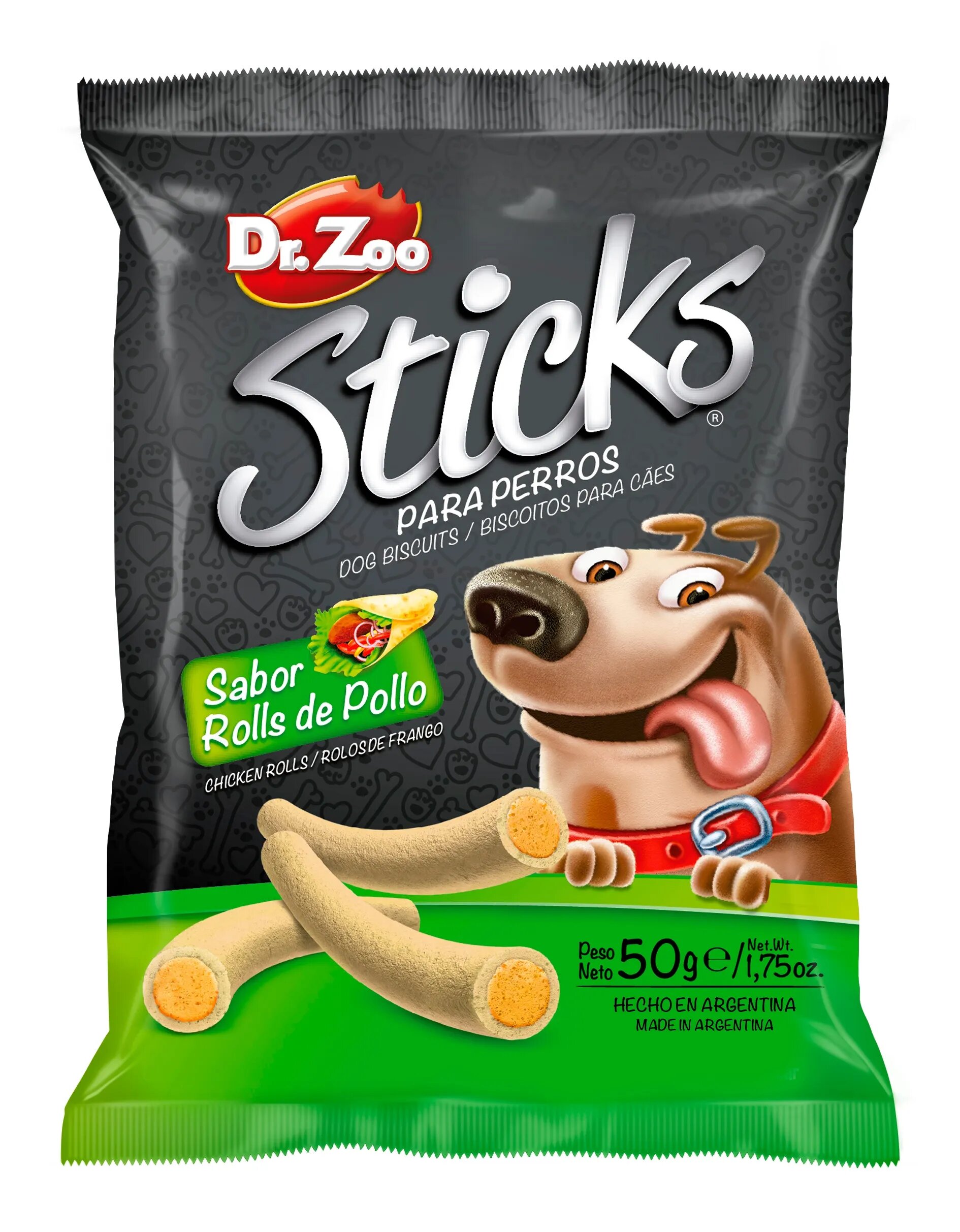 Dr Zoo Sticks recompense caini Rulouri de Pui 50 g