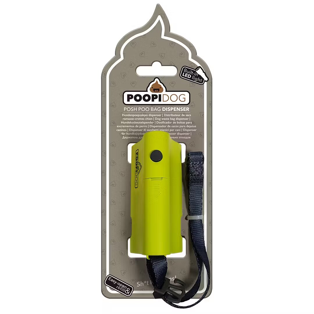 DuvoPlus Dispenser Pungi Igienice cu LED 8.5x4x6 cm Lime