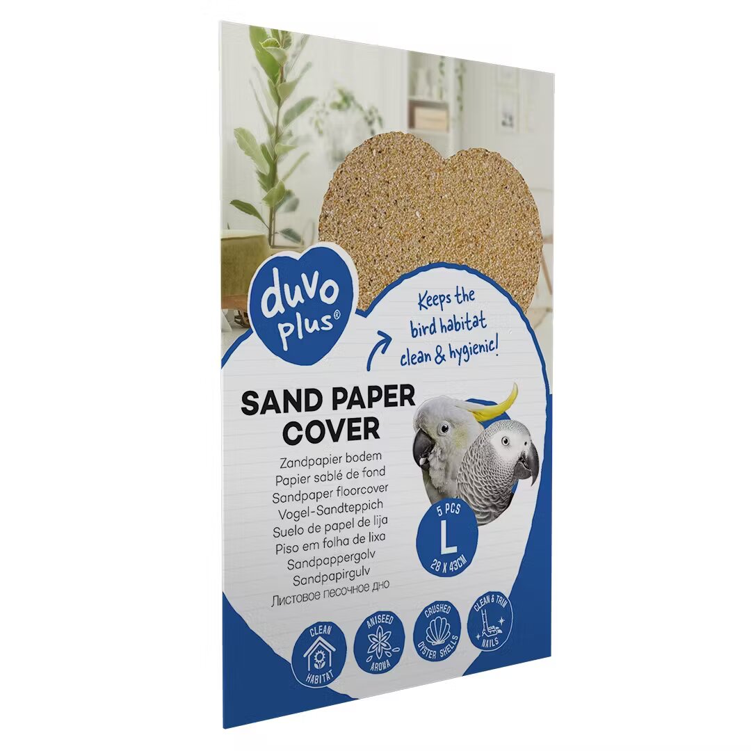 DuvoPlus Hartie Abraziva pentru Colivie 5 buc 28x43 cm