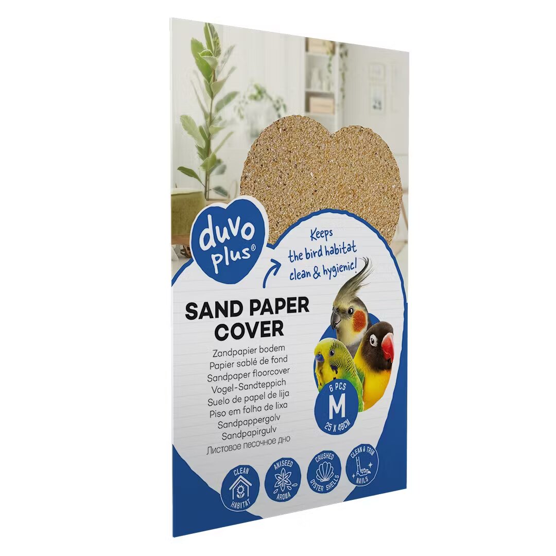 DuvoPlus Hartie Abraziva pentru Colivie 6 buc 25x40 cm