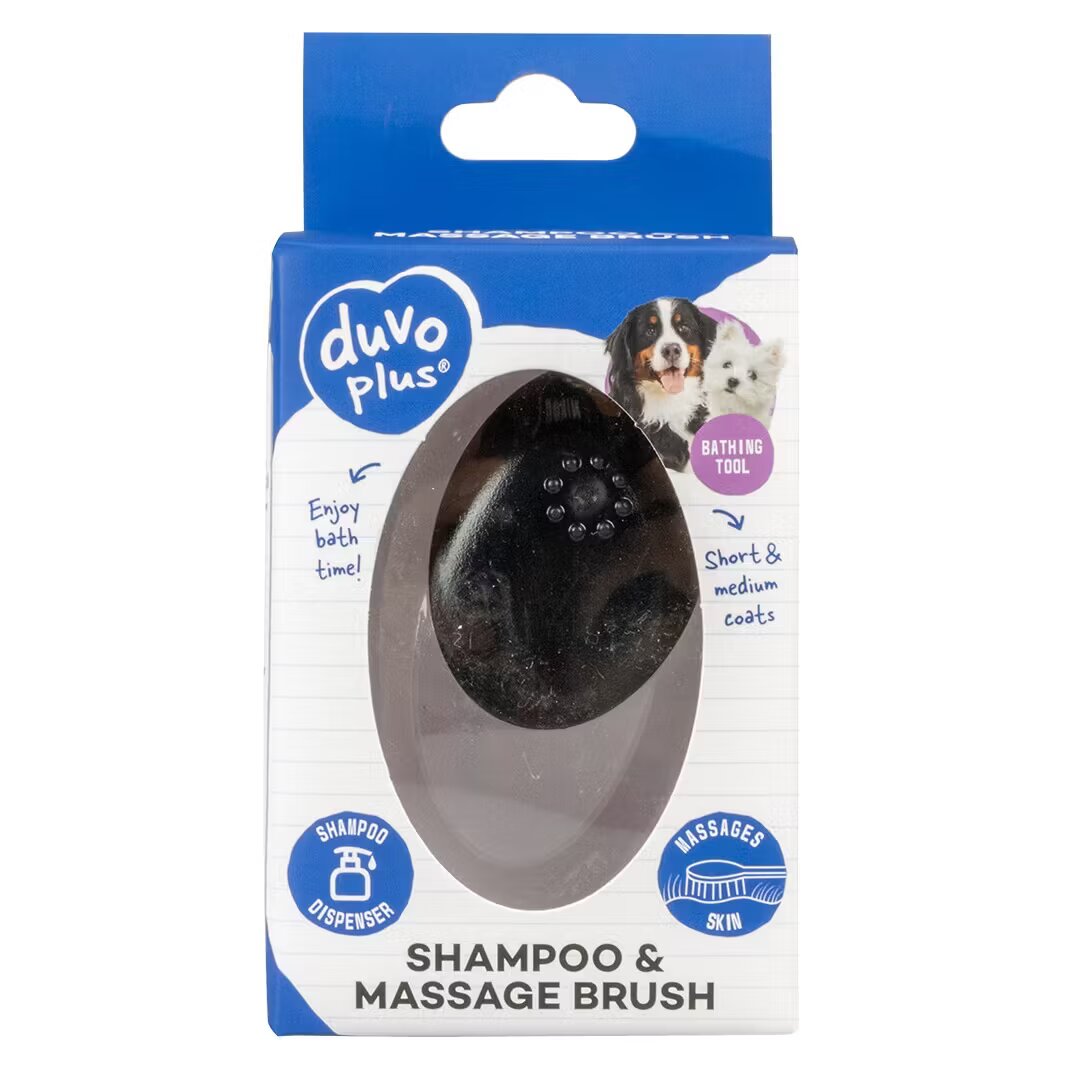 DuvoPlus Perie pentru Samponare si Masaj din Silicon 11.5x7.5x6 cm