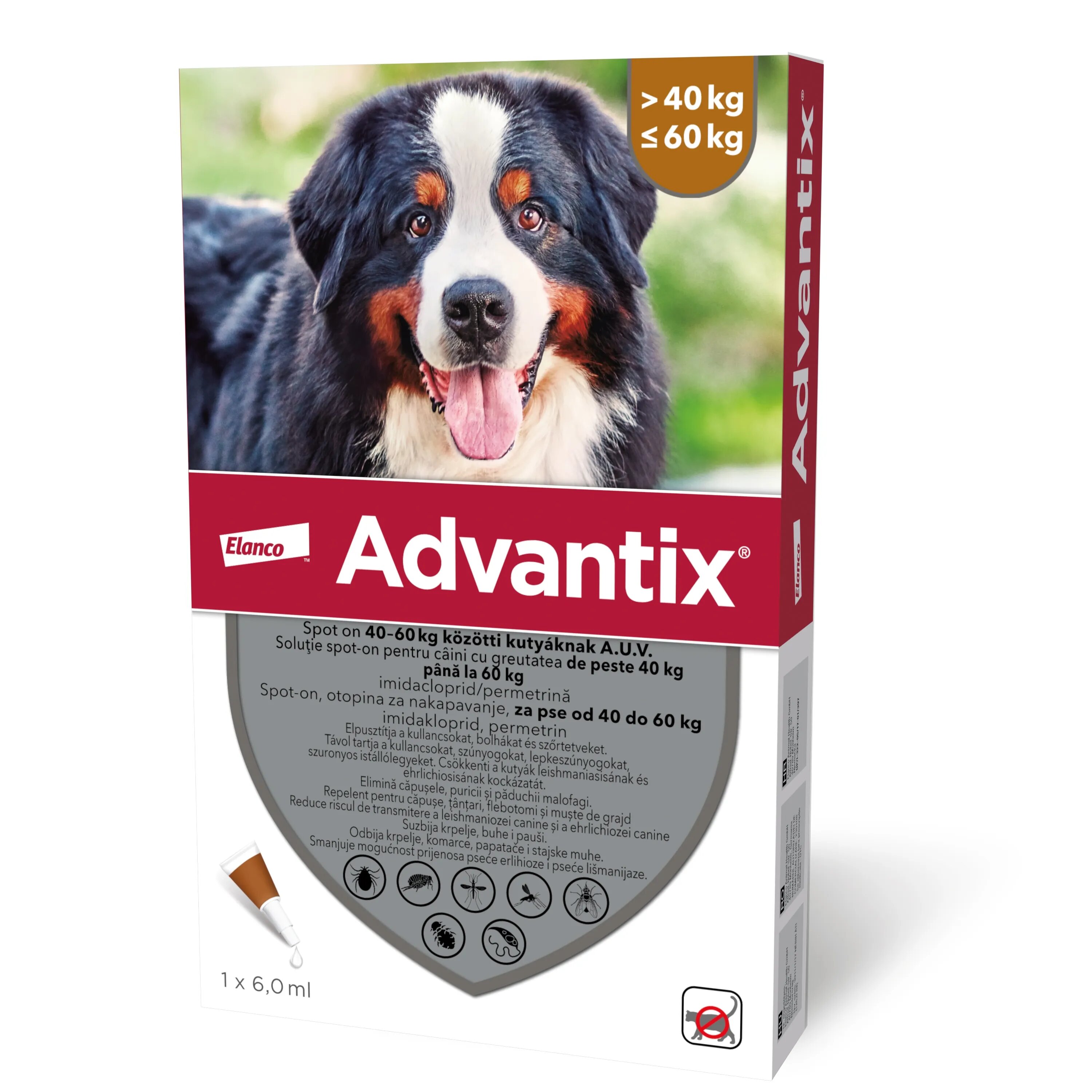 Elanco Advantix 600 Caini (40 - 60 kg) 1 pipeta