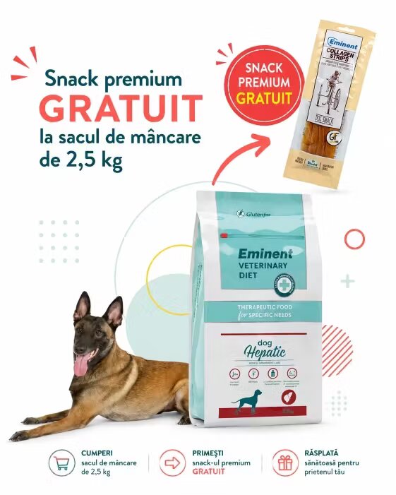 Eminent Dieta veterinara caini Veterinary Diet Dog Hepatic 2.5 kg