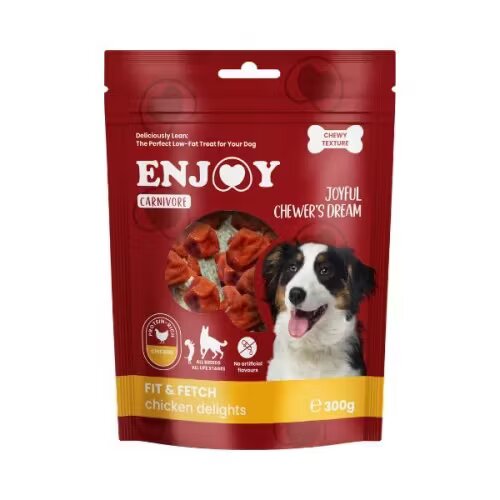 Enjoy Recompense pentru caini Carnivore Lollipop Fit & Fetch cu pui 300 g