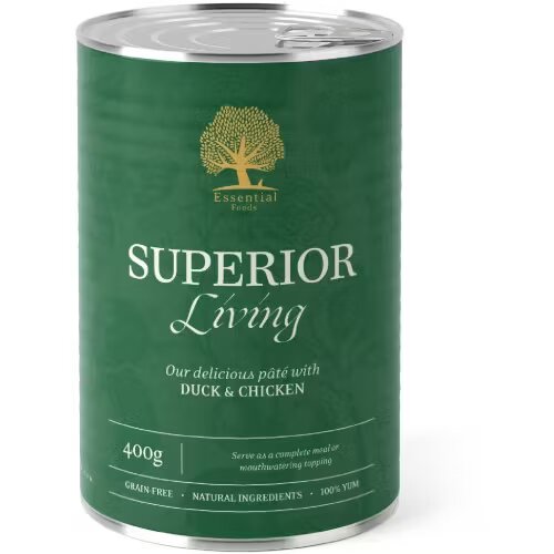 Essential Foods Hrana umeda caini Essential Pate Superior Living 400 g