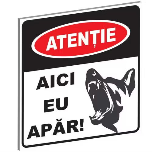 Exotic K Pliant PVC "Aici Eu Apar" 15x15 cm (Tip 2)