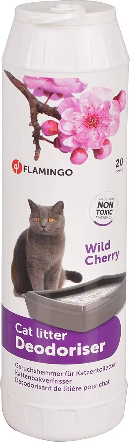 Flamingo Deodorant Cat Litiera Cirese Salbatice 750 g