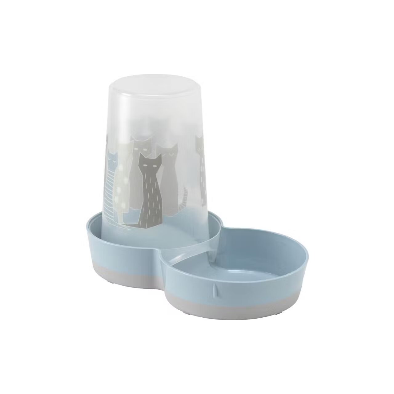 Flamingo Dispenser Automat Hrana/ Apa Pisici Maasai Grey/ Blue 15 L